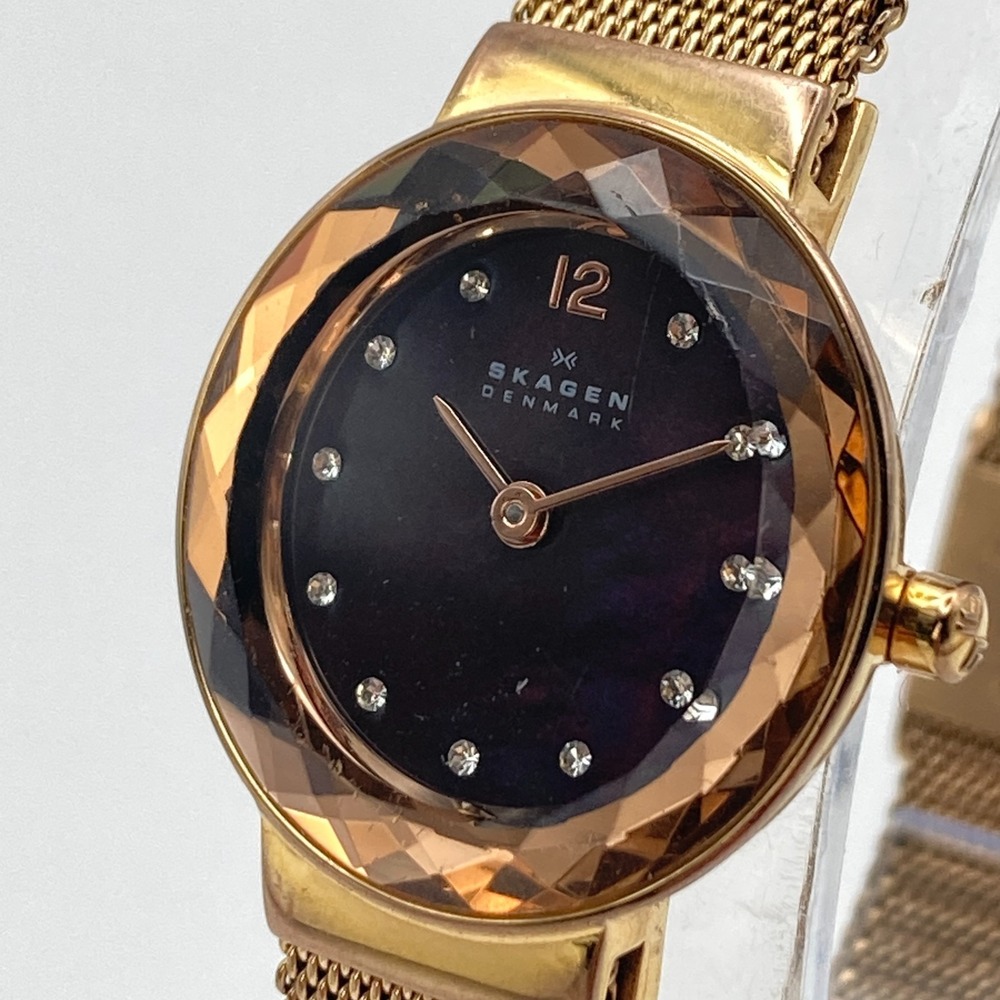 Skagen Leonora Women's Watch Rose Gold Tone MOP 25mm DAMAGED BAND New Battery